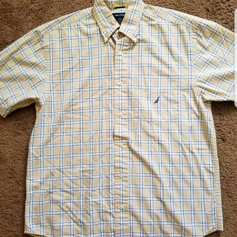 Nautica men's md short sleeve button up